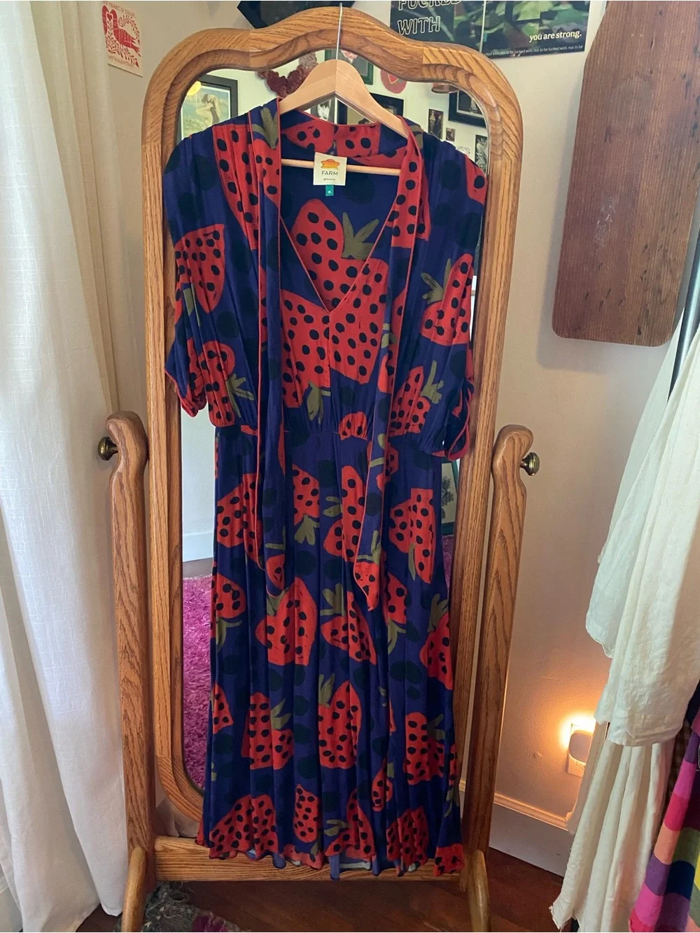 Farm Rio Heartberry Maxi Dress in Sz M - Picture 2 of 5